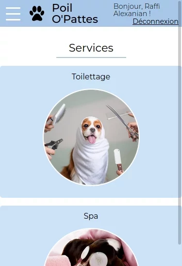 print screen of Poils O pattes weeb site